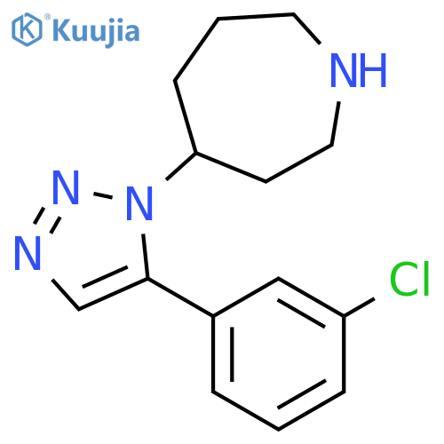 1H-Azepine, 4-[5-(3-chlorophenyl)-1H-1,2,3-triazol-1-yl]hexahydro- structure