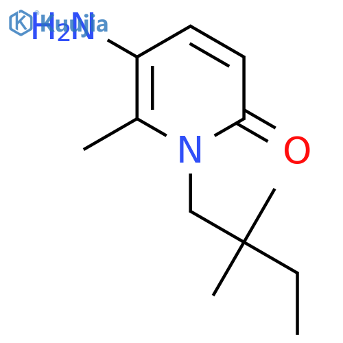 5-amino-1-(2,2-dimethylbutyl)-6-methyl-1,2-dihydropyridin-2-one structure
