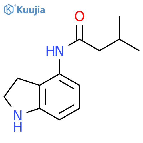 Butanamide, N-(2,3-dihydro-1H-indol-4-yl)-3-methyl- structure
