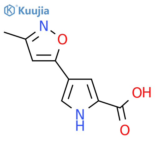 4-(3-methyl-1,2-oxazol-5-yl)-1H-pyrrole-2-carboxylic acid structure