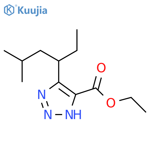 1H-1,2,3-Triazole-5-carboxylic acid, 4-(1-ethyl-3-methylbutyl)-, ethyl ester structure