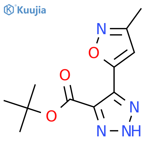 tert-butyl 5-(3-methyl-1,2-oxazol-5-yl)-1H-1,2,3-triazole-4-carboxylate structure