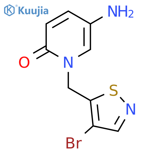 5-amino-1-(4-bromo-1,2-thiazol-5-yl)methyl-1,2-dihydropyridin-2-one structure