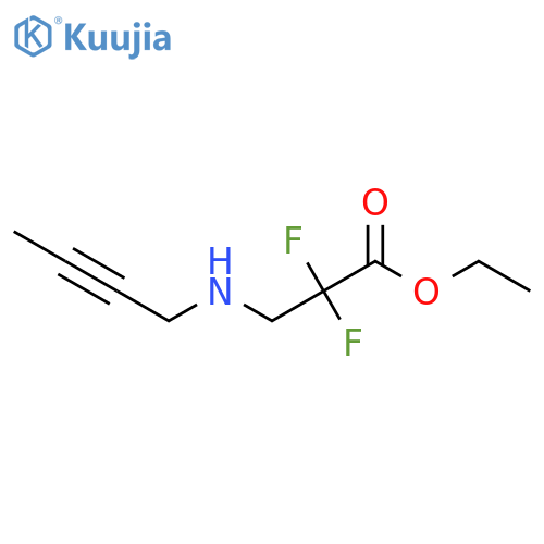 Ethyl 3-[(but-2-yn-1-yl)amino]-2,2-difluoropropanoate structure