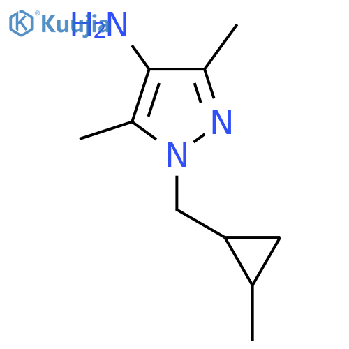 3,5-dimethyl-1-(2-methylcyclopropyl)methyl-1H-pyrazol-4-amine structure