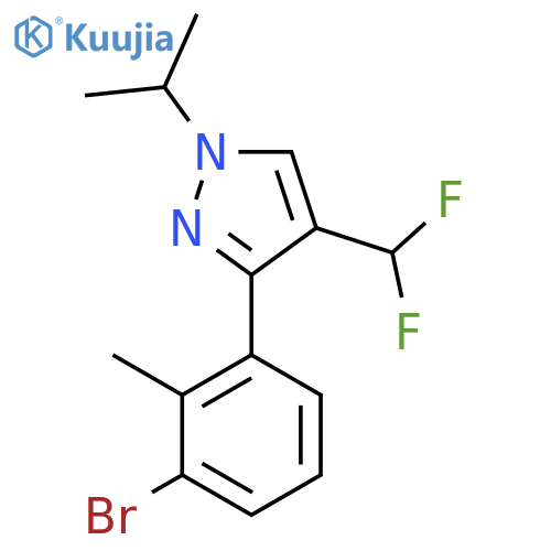 3-(3-bromo-2-methylphenyl)-4-(difluoromethyl)-1-(propan-2-yl)-1H-pyrazole structure