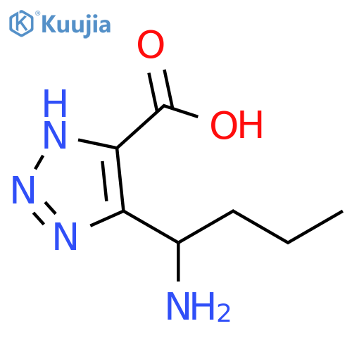 1H-1,2,3-Triazole-5-carboxylic acid, 4-(1-aminobutyl)- structure