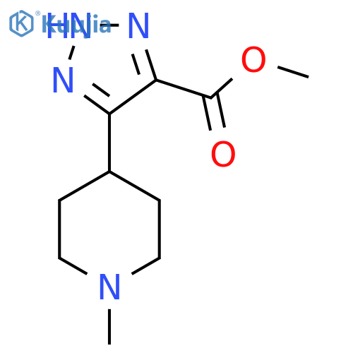 methyl 5-(1-methylpiperidin-4-yl)-1H-1,2,3-triazole-4-carboxylate structure