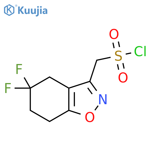 (5,5-difluoro-4,5,6,7-tetrahydro-1,2-benzoxazol-3-yl)methanesulfonyl chloride structure
