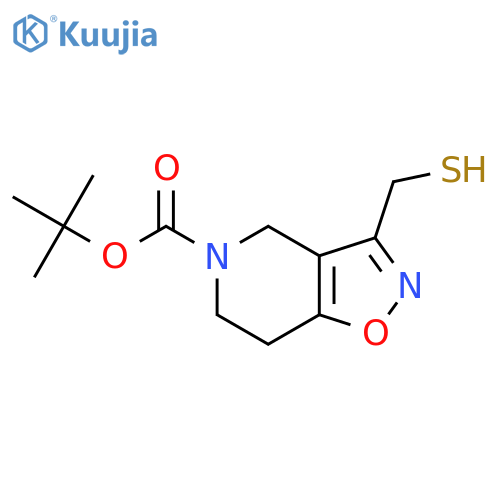 tert-butyl 3-(sulfanylmethyl)-4H,5H,6H,7H-1,2oxazolo4,5-cpyridine-5-carboxylate structure
