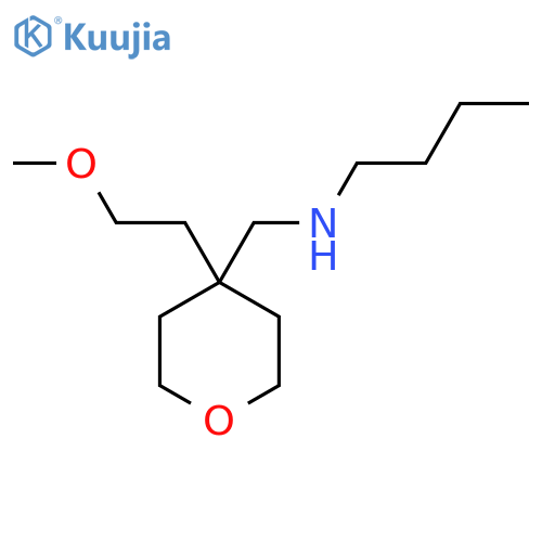Butyl({[4-(2-methoxyethyl)oxan-4-yl]methyl})amine structure