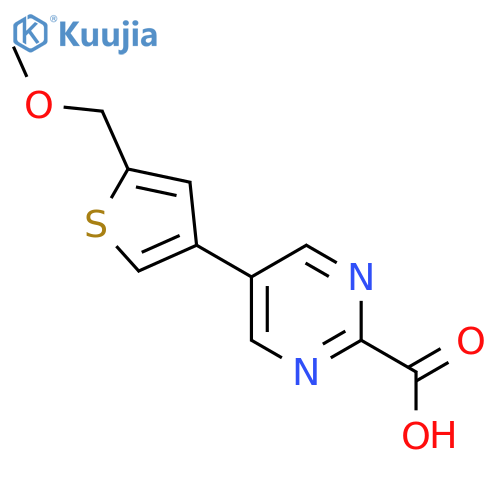 5-[5-(Methoxymethyl)thiophen-3-yl]pyrimidine-2-carboxylic acid structure