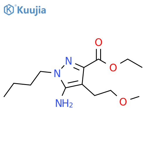 1H-Pyrazole-3-carboxylic acid, 5-amino-1-butyl-4-(2-methoxyethyl)-, ethyl ester structure