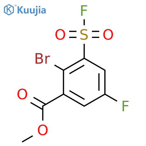 Methyl 2-bromo-5-fluoro-3-(fluorosulfonyl)benzoate structure