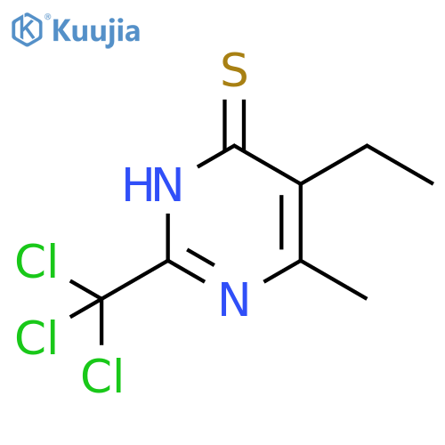4(3H)-Pyrimidinethione, 5-ethyl-6-methyl-2-(trichloromethyl)- structure