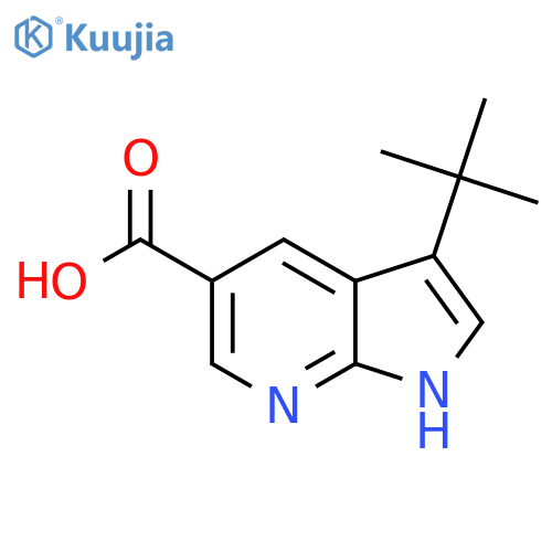 3-(tert-Butyl)-1H-pyrrolo[2,3-b]pyridine-5-carboxylic acid structure
