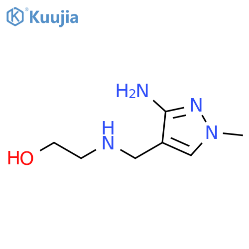 Ethanol, 2-[[(3-amino-1-methyl-1H-pyrazol-4-yl)methyl]amino]- structure