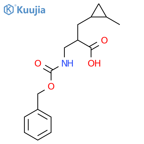 3-{(benzyloxy)carbonylamino}-2-(2-methylcyclopropyl)methylpropanoic acid structure