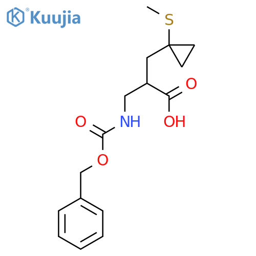 3-{(benzyloxy)carbonylamino}-2-{1-(methylsulfanyl)cyclopropylmethyl}propanoic acid structure