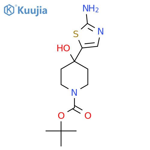 tert-butyl 4-(2-amino-1,3-thiazol-5-yl)-4-hydroxypiperidine-1-carboxylate structure