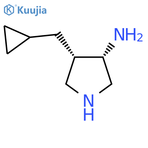rac-(3R,4R)-4-(cyclopropylmethyl)pyrrolidin-3-amine structure