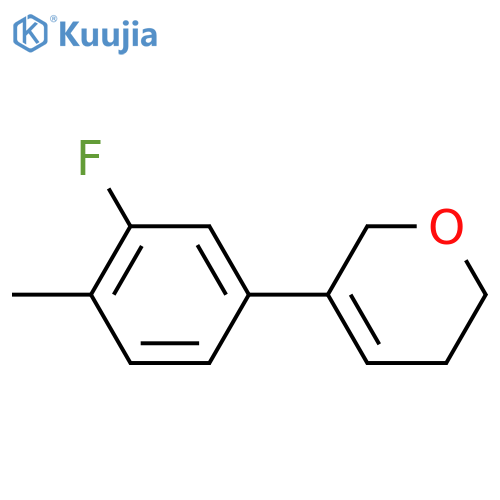 5-(3-fluoro-4-methylphenyl)-3,6-dihydro-2H-pyran structure