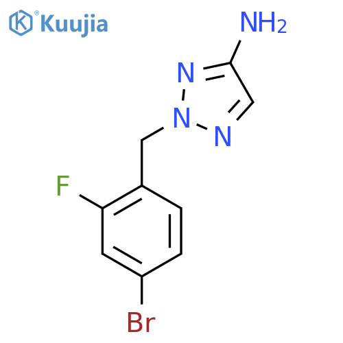 2-(4-bromo-2-fluorophenyl)methyl-2H-1,2,3-triazol-4-amine structure