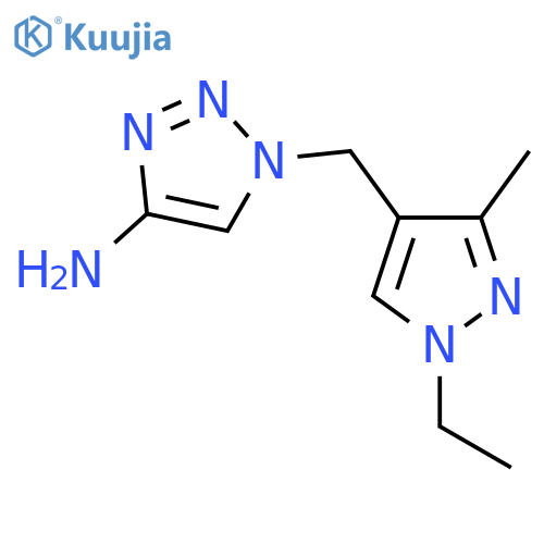 1-(1-ethyl-3-methyl-1H-pyrazol-4-yl)methyl-1H-1,2,3-triazol-4-amine structure