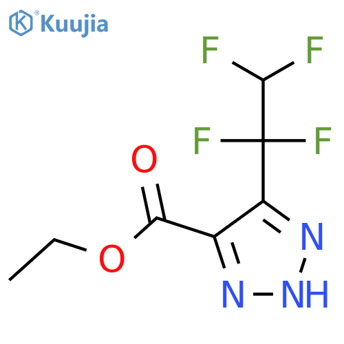 ethyl 5-(1,1,2,2-tetrafluoroethyl)-1H-1,2,3-triazole-4-carboxylate structure