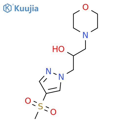 1-(4-methanesulfonyl-1H-pyrazol-1-yl)-3-(morpholin-4-yl)propan-2-ol structure