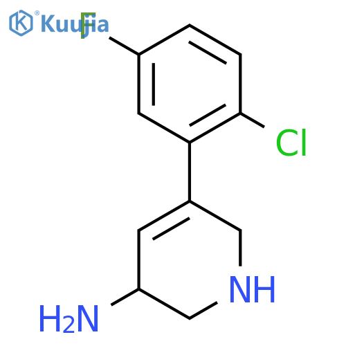 5-(2-Chloro-5-fluorophenyl)-1,2,3,6-tetrahydropyridin-3-amine structure