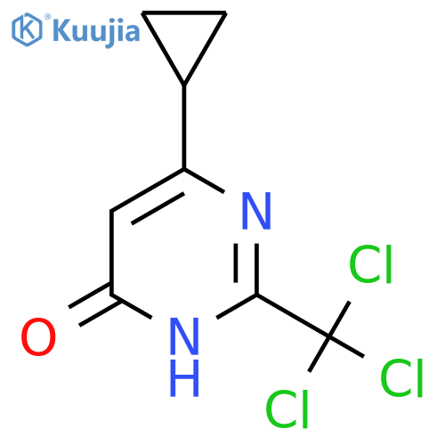 6-Cyclopropyl-2-(trichloromethyl)-3,4-dihydropyrimidin-4-one structure
