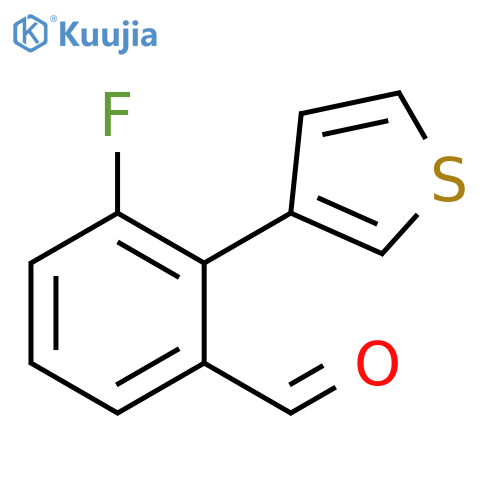 Benzaldehyde, 3-fluoro-2-(3-thienyl)- structure