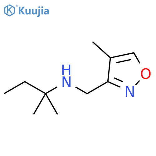 3-Isoxazolemethanamine, N-(1,1-dimethylpropyl)-4-methyl- structure