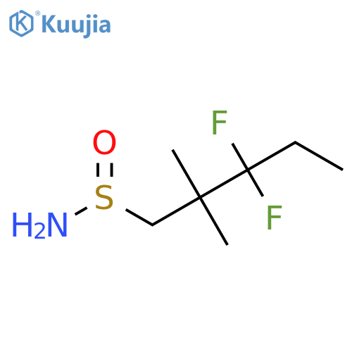 3,3-Difluoro-2,2-dimethylpentane-1-sulfinamide structure