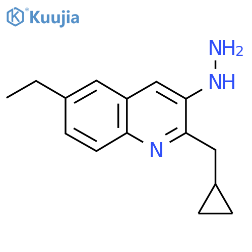2-(Cyclopropylmethyl)-6-ethyl-3-hydrazinylquinoline structure