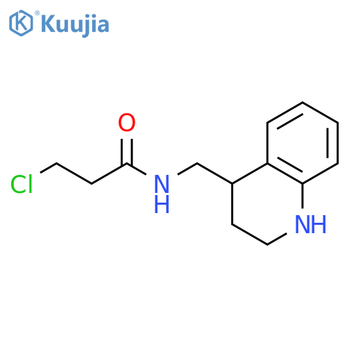 Propanamide, 3-chloro-N-[(1,2,3,4-tetrahydro-4-quinolinyl)methyl]- structure