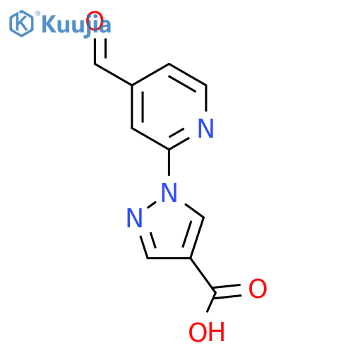1-(4-formylpyridin-2-yl)-1H-pyrazole-4-carboxylic acid structure