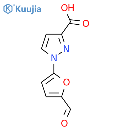 1-(5-formylfuran-2-yl)-1H-pyrazole-3-carboxylic acid structure