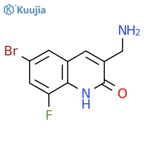 3-(Aminomethyl)-6-bromo-8-fluoroquinolin-2-ol structure