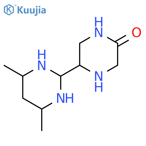 2-Piperazinone, 5-(hexahydro-4,6-dimethyl-2-pyrimidinyl)- structure