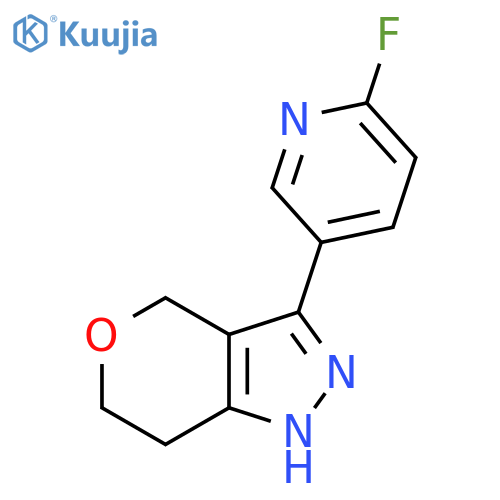 2-fluoro-5-{2H,4H,6H,7H-pyrano[4,3-c]pyrazol-3-yl}pyridine structure