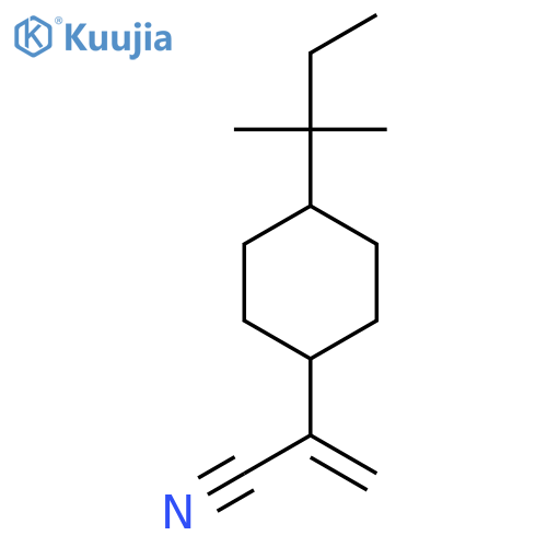 2-4-(2-methylbutan-2-yl)cyclohexylprop-2-enenitrile structure