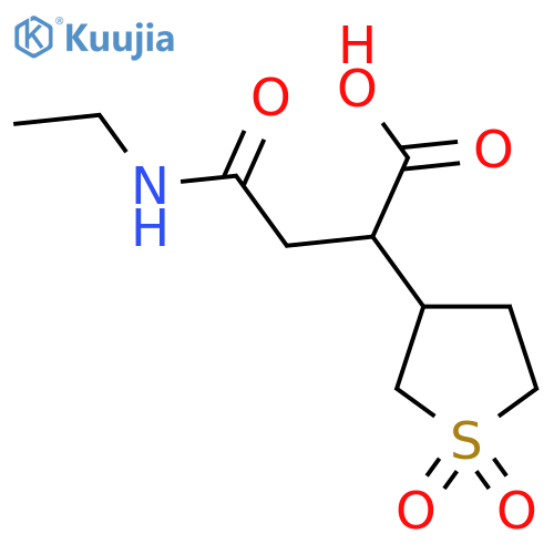 2-(1,1-Dioxo-1lambda6-thiolan-3-yl)-3-(ethylcarbamoyl)propanoic acid structure