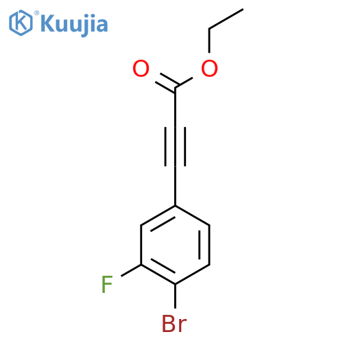 Ethyl 3-(4-bromo-3-fluorophenyl)prop-2-ynoate structure