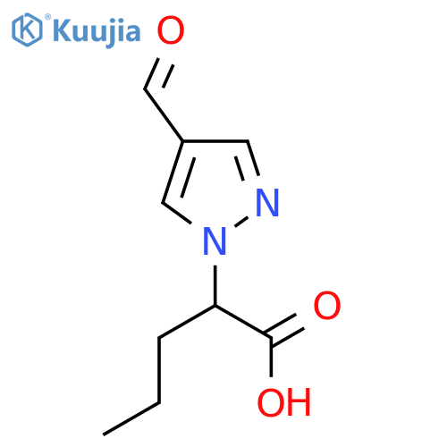 2-(4-formyl-1H-pyrazol-1-yl)pentanoic acid structure
