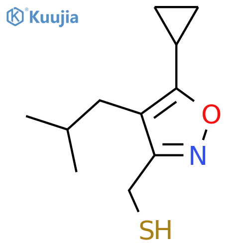 5-cyclopropyl-4-(2-methylpropyl)-1,2-oxazol-3-ylmethanethiol structure