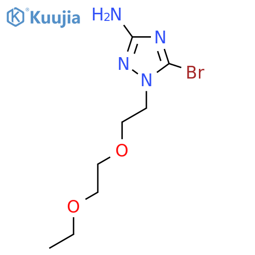 5-bromo-1-2-(2-ethoxyethoxy)ethyl-1H-1,2,4-triazol-3-amine structure