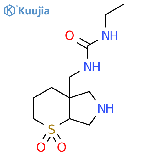 1-({1,1-Dioxo-octahydro-1lambda6-thiopyrano[2,3-c]pyrrol-4a-yl}methyl)-3-ethylurea structure