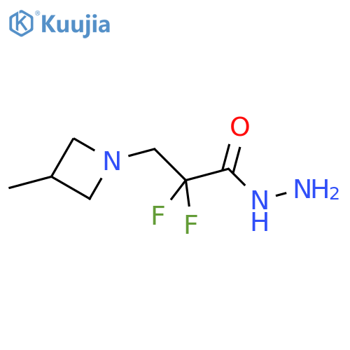 2,2-Difluoro-3-(3-methylazetidin-1-yl)propanehydrazide structure